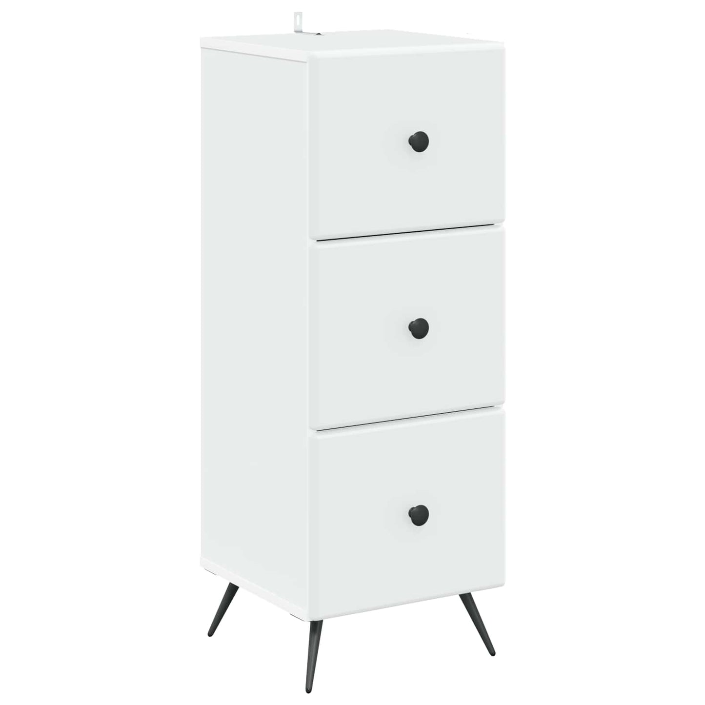 vidaXL Ντουλάπι με Συρτάρια Λευκό 33 x 34,5 x 90 εκ Επεξεργασμένο Ξύλο