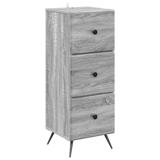 vidaXL Ντουλάπι με Συρτάρια Γκρι Sonoma 33 x 34,5 x 90 εκ