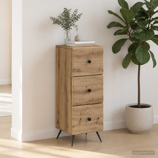 vidaXL Ντουλάπι με Συρτάρια 33 x 34,5 x 90 εκ Επεξεργασμένο Ξύλο