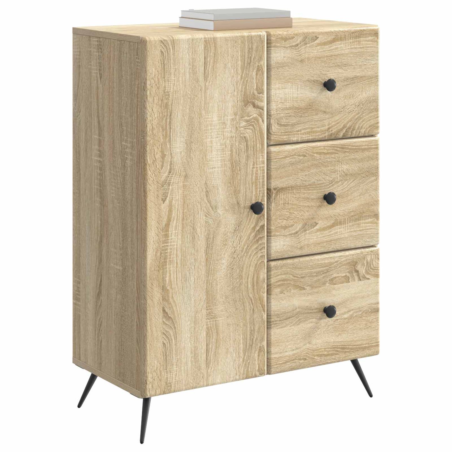 vidaXL Πλαϊνό γραφείο Sonoma Δρυς 66 x 34,5 x 90 εκ Επεξεργασμένο Ξύλο