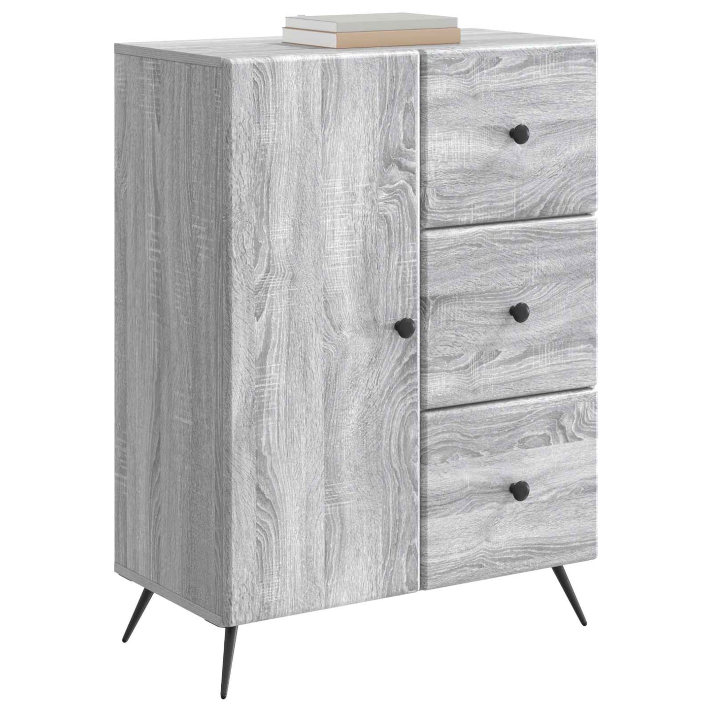 vidaXL Πλαϊνό γραφείο Γκρι Sonoma 66 x 34,5 x 90 εκ Επεξεργασμένο Ξύλο