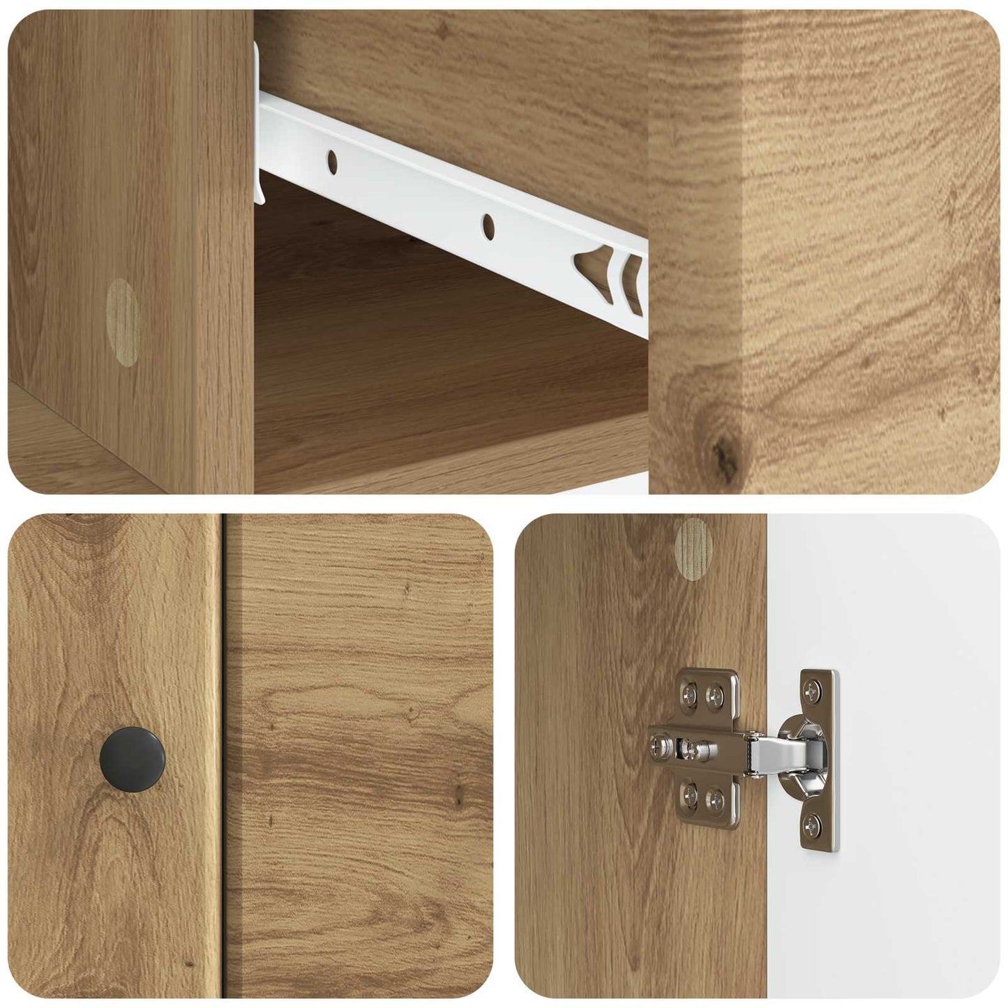 vidaXL Πλαϊνό γραφείο Artisan Δρυς 66 x 34,5 x 90 εκ