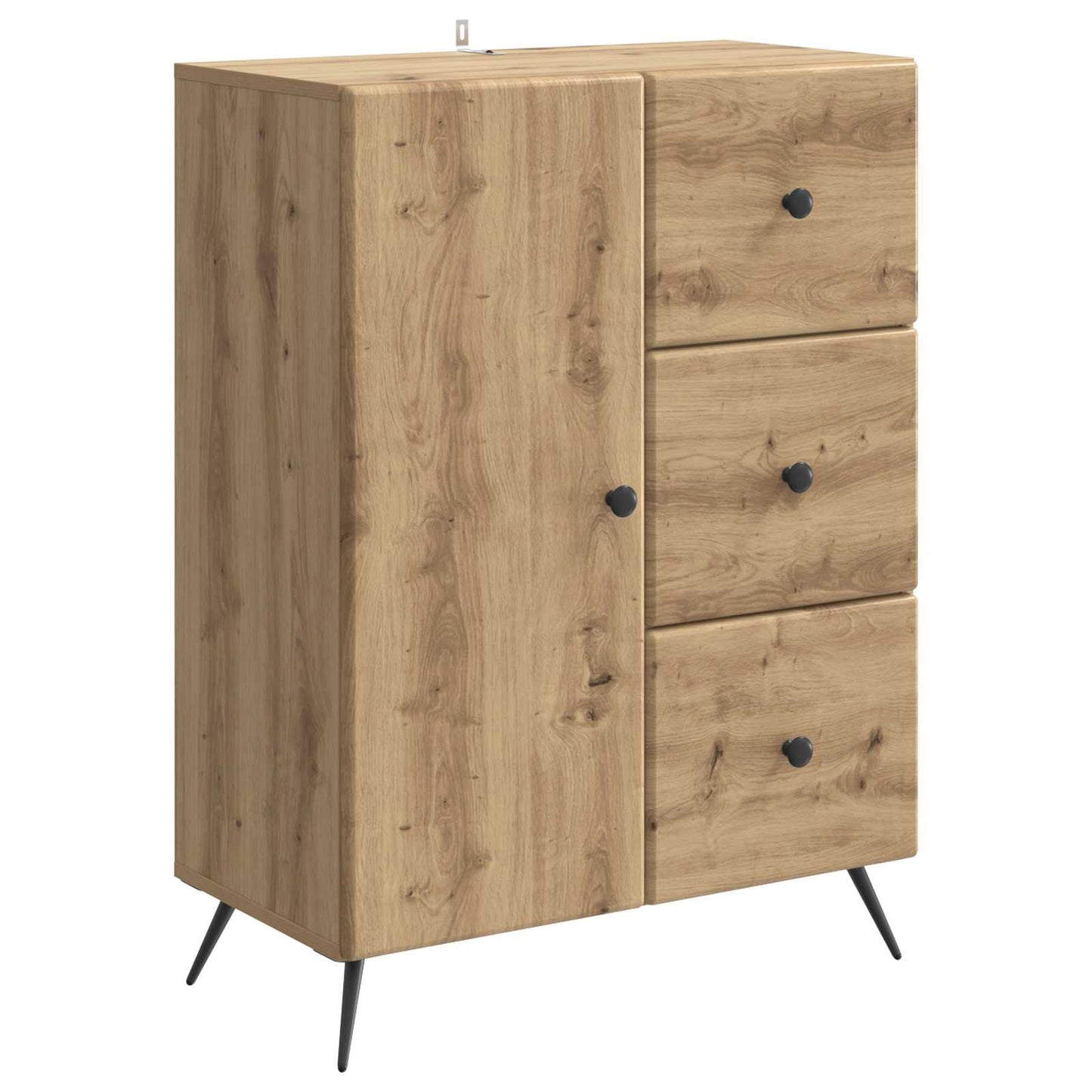 vidaXL Πλαϊνό γραφείο Artisan Δρυς 66 x 34,5 x 90 εκ