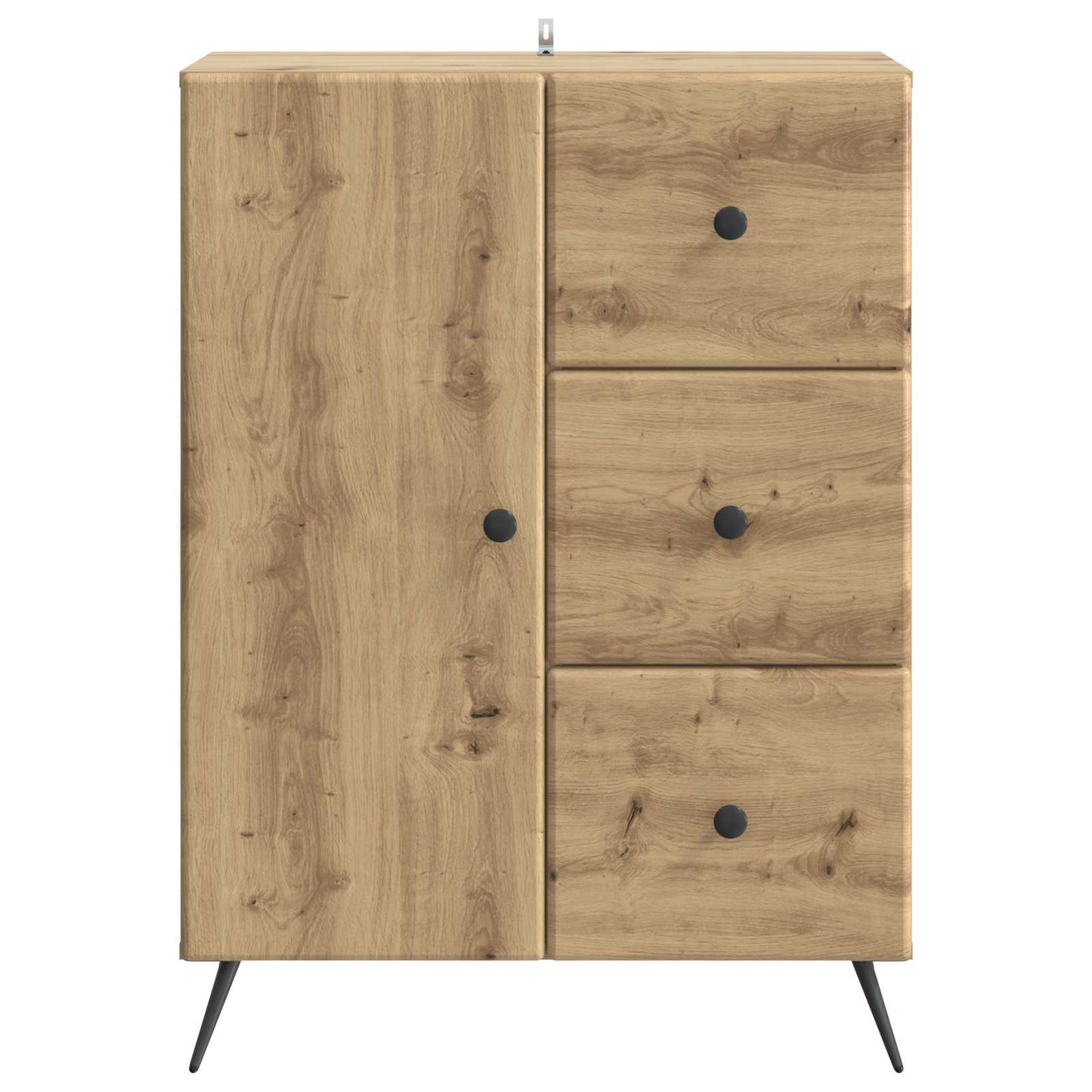 vidaXL Πλαϊνό γραφείο Artisan Δρυς 66 x 34,5 x 90 εκ