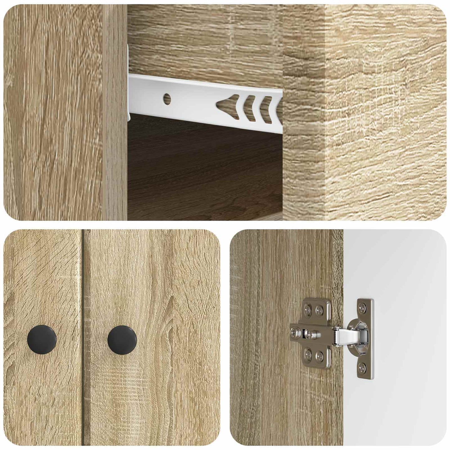 vidaXL Πλαϊνό γραφείο Sonoma Δρυς 66 x 34,5 x 90 εκ Επεξεργασμένο Ξύλο