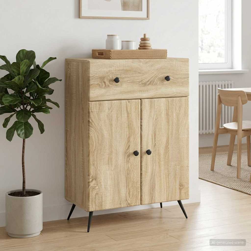vidaXL Πλαϊνό γραφείο Sonoma Δρυς 66 x 34,5 x 90 εκ Επεξεργασμένο Ξύλο