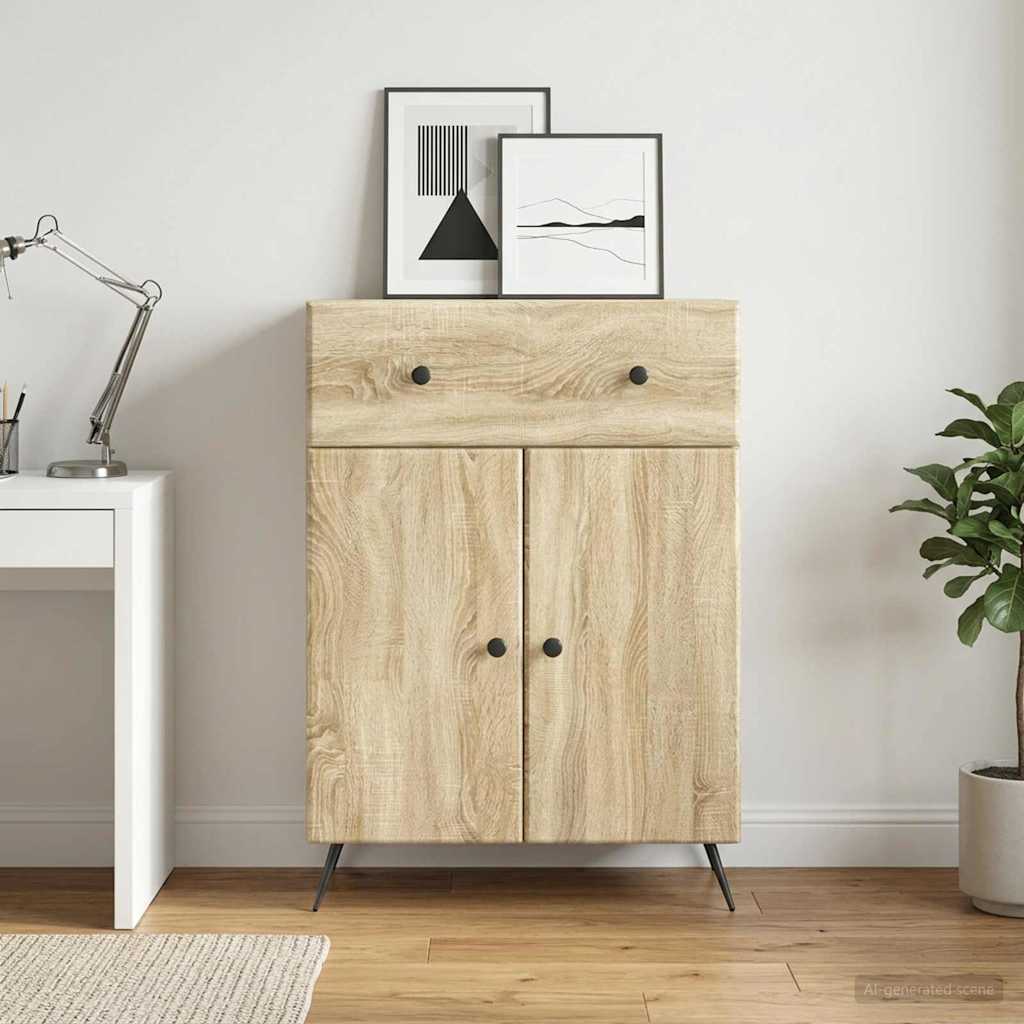 vidaXL Πλαϊνό γραφείο Sonoma Δρυς 66 x 34,5 x 90 εκ Επεξεργασμένο Ξύλο