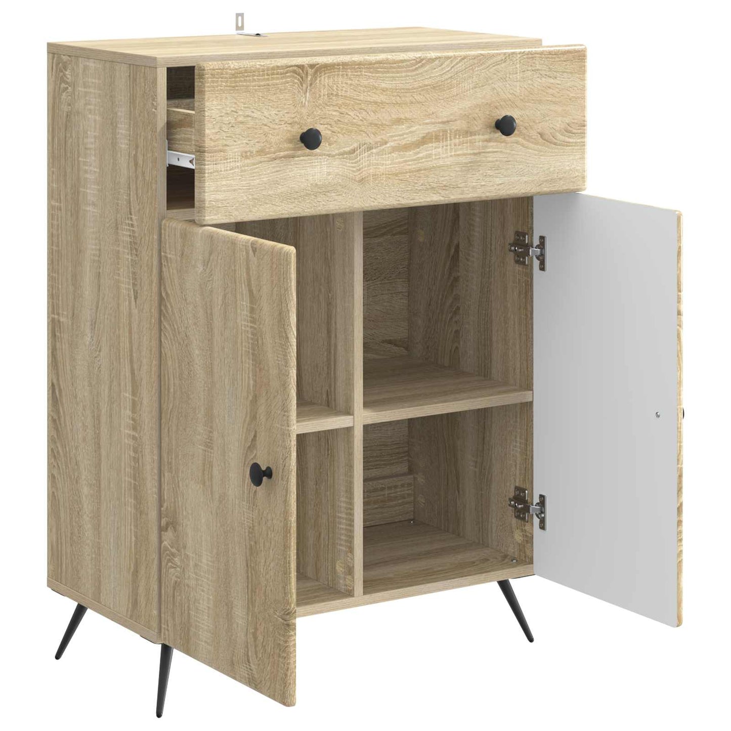 vidaXL Πλαϊνό γραφείο Sonoma Δρυς 66 x 34,5 x 90 εκ Επεξεργασμένο Ξύλο