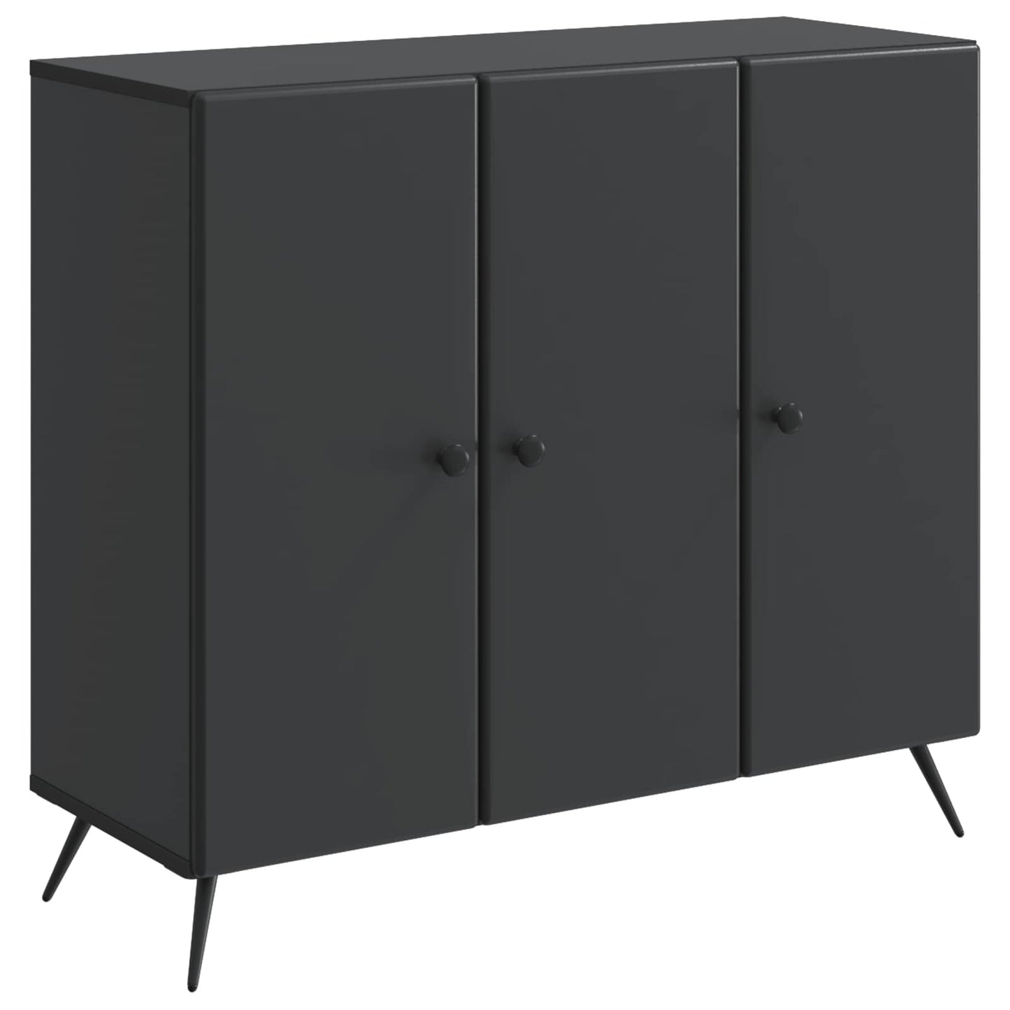 vidaXL Πλαϊνό γραφείο Μαύρο 89 x 34,5 x 80 εκ Επεξεργασμένο Ξύλο
