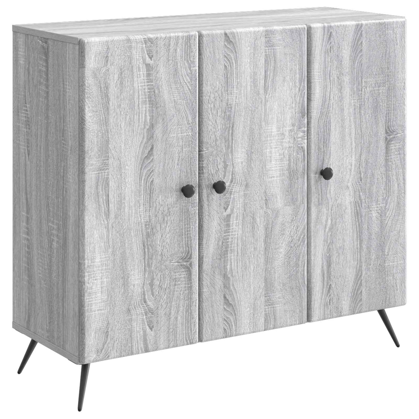 vidaXL Πλαϊνό γραφείο Γκρι Sonoma 89 x 34,5 x 80 εκ Επεξεργασμένο Ξύλο
