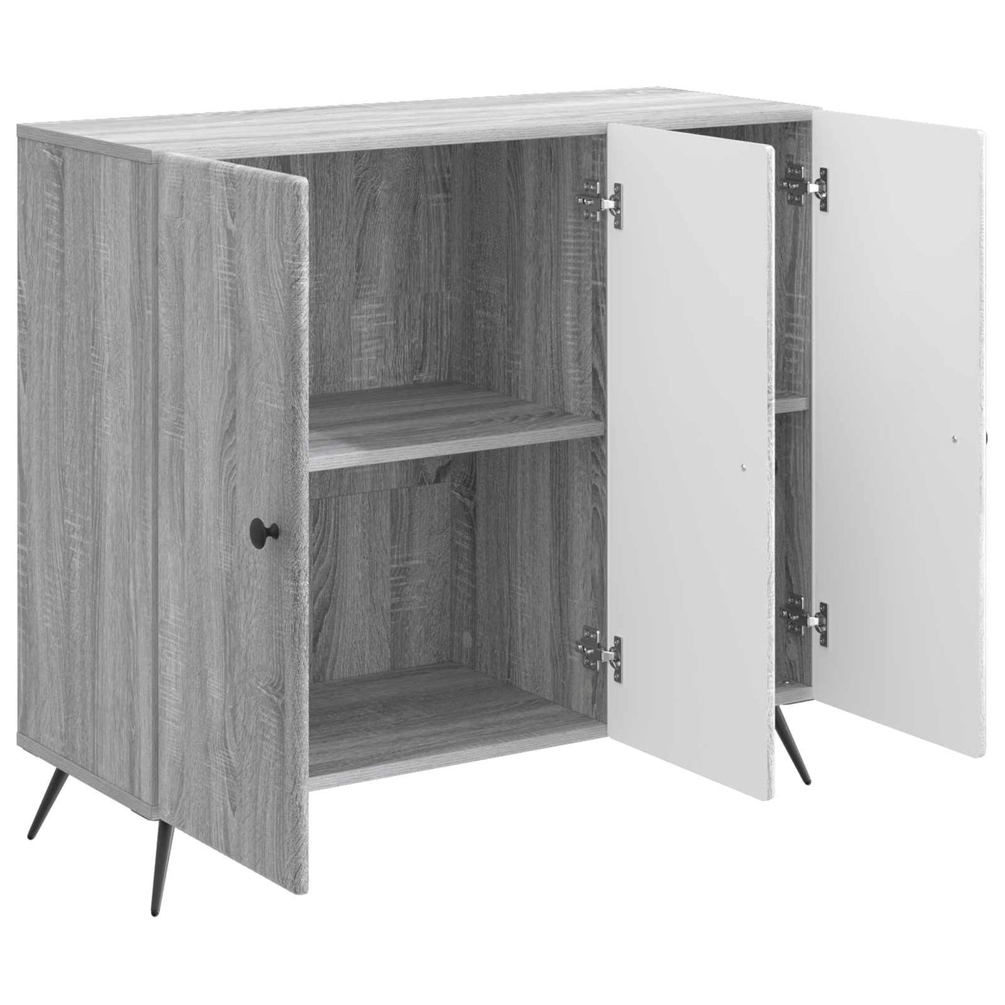 vidaXL Πλαϊνό γραφείο Γκρι Sonoma 89 x 34,5 x 80 εκ Επεξεργασμένο Ξύλο