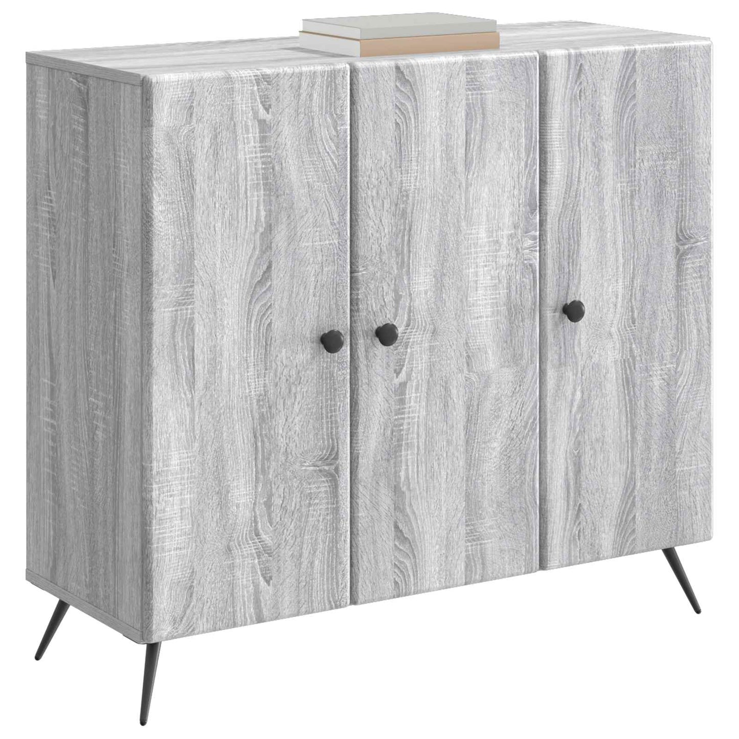 vidaXL Πλαϊνό γραφείο Γκρι Sonoma 89 x 34,5 x 80 εκ Επεξεργασμένο Ξύλο