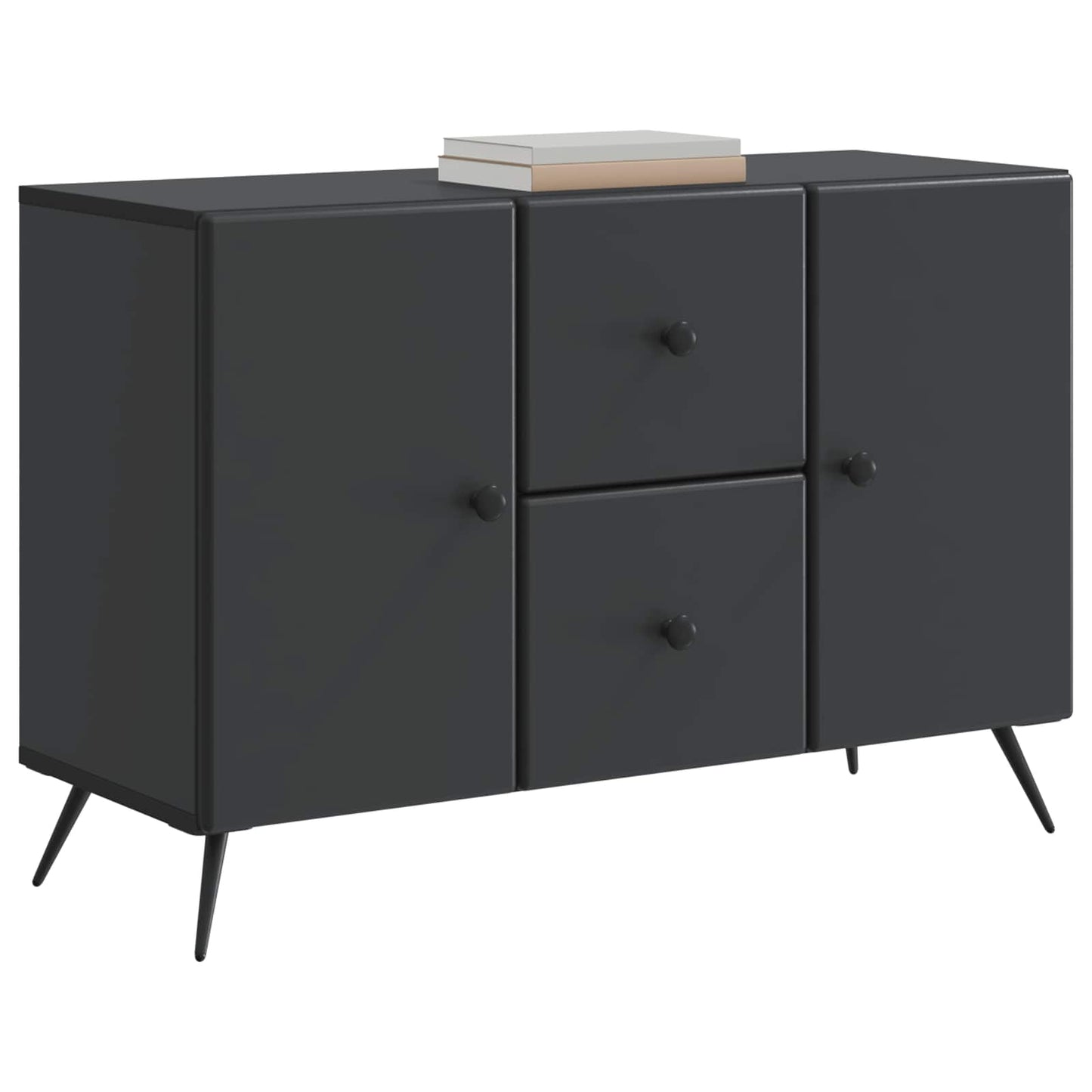 vidaXL Πλαϊνό γραφείο Μαύρο 89 x 34,5 x 60 εκ. Επεξεργασμένο Ξύλο