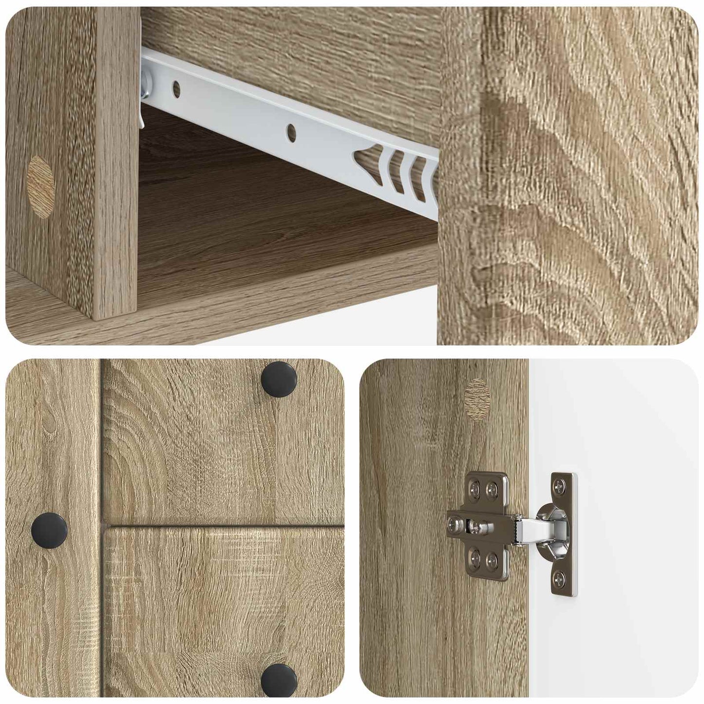 vidaXL Πλαϊνό γραφείο με συρτάρι Sonoma Δρυς 89 x 34,5 x 60 εκ.