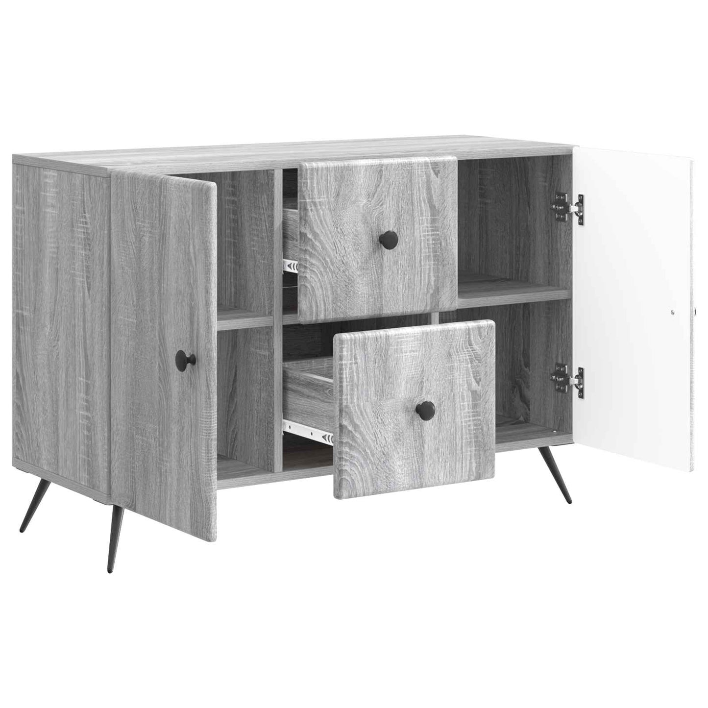 vidaXL Πλαϊνό γραφείο με συρτάρι Γκρι Sonoma 89 x 34,5 x 60 εκ.
