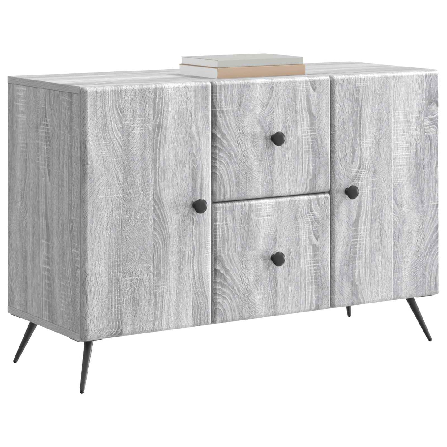 vidaXL Πλαϊνό γραφείο με συρτάρι Γκρι Sonoma 89 x 34,5 x 60 εκ.