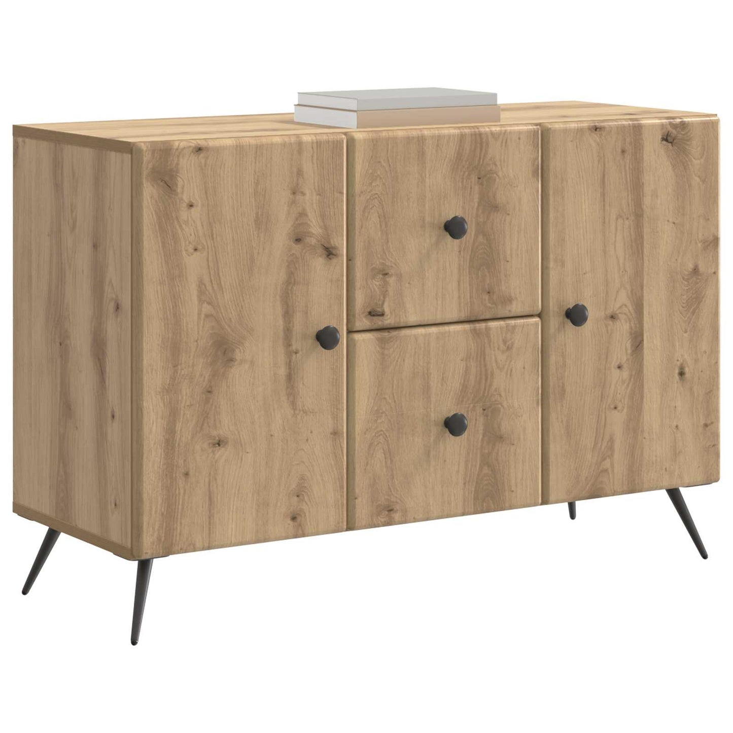 vidaXL Πλαϊνό γραφείο Artisan Δρυς 89 x 34,5 x 60 εκ.