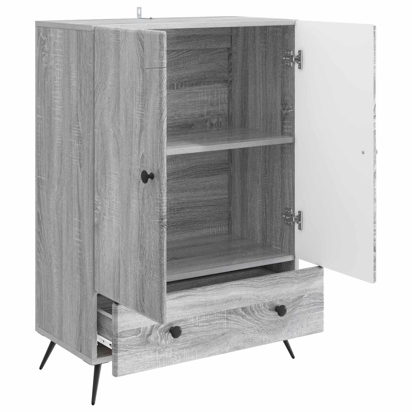 vidaXL Πλαϊνό γραφείο με συρτάρι Γκρι Sonoma 66 x 34,5 x 95 εκ.