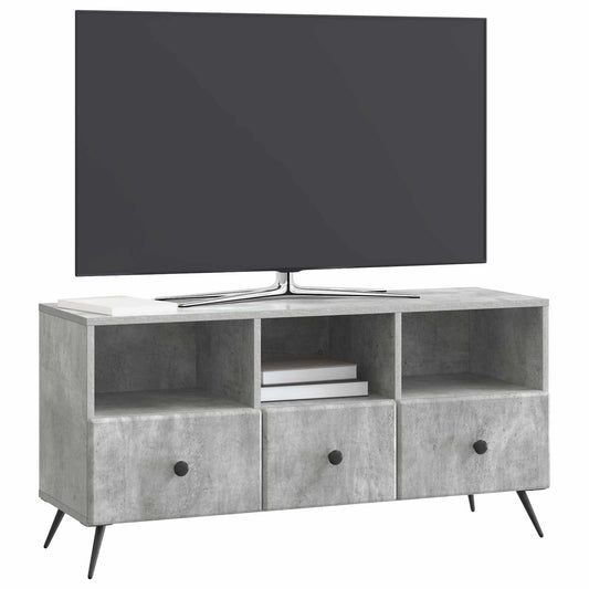 vidaXL Ντουλάπι TV με συρτάρι Γκρι Σκυροδέματος 102 x 34,5 x 50 εκ.