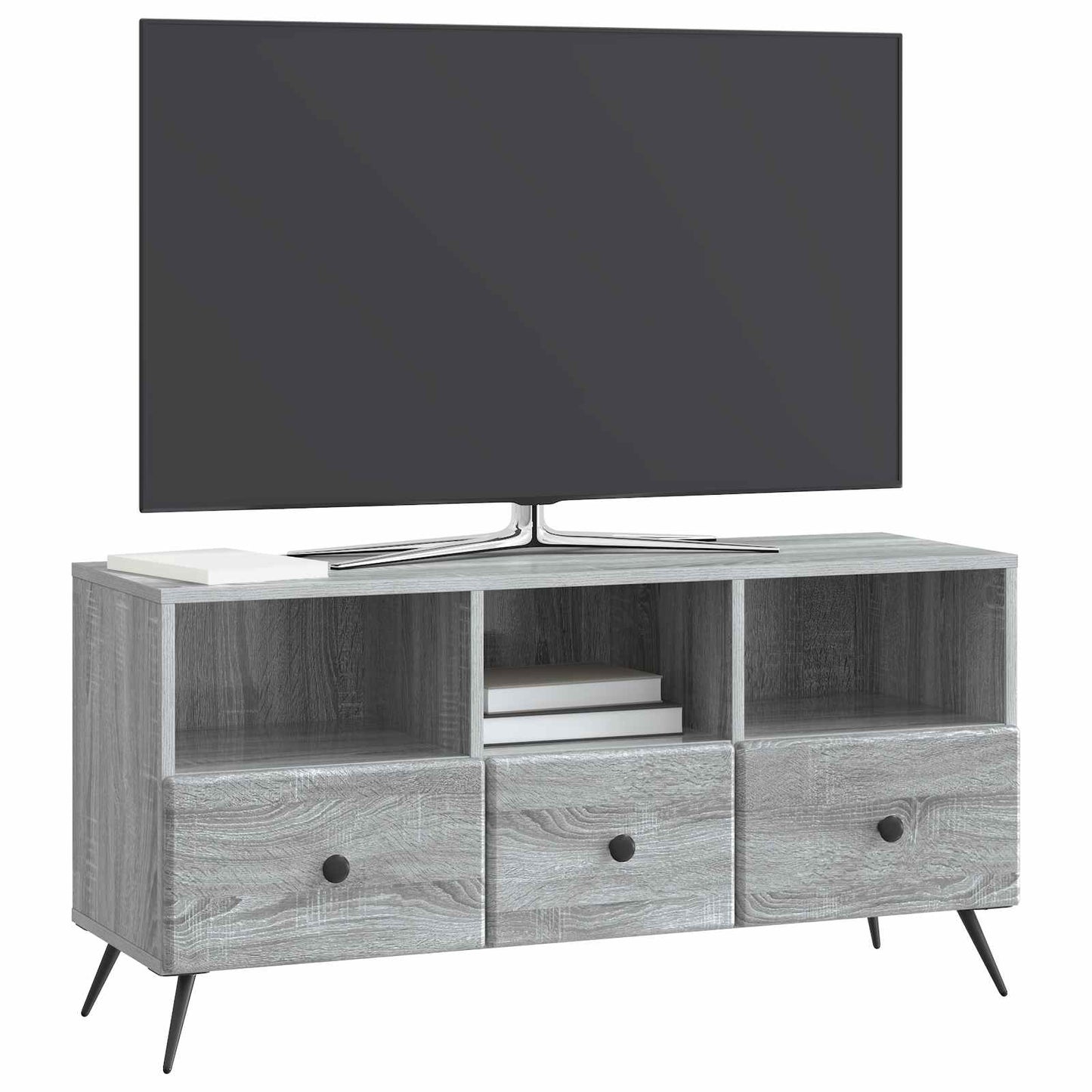 vidaXL Ντουλάπι TV Γκρι Sonoma 102 x 34,5 x 50 εκ. Επεξεργασμένο Ξύλο