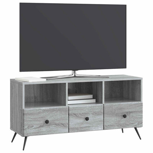 vidaXL Ντουλάπι TV Γκρι Sonoma 102 x 34,5 x 50 εκ. Επεξεργασμένο Ξύλο
