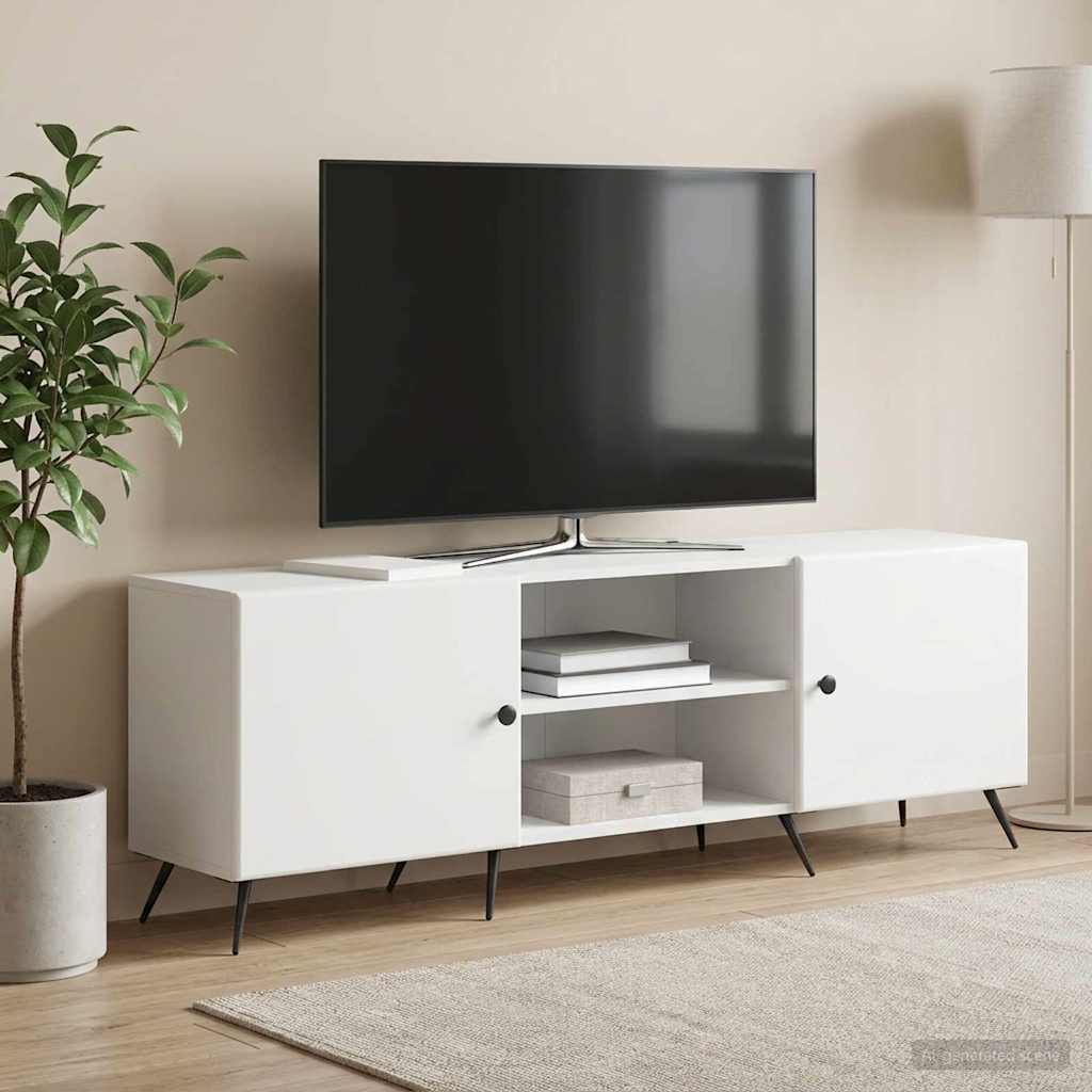 vidaXL Ντουλάπι TV Λευκό 150 x 31 x 50 εκ. Επεξεργασμένο Ξύλο