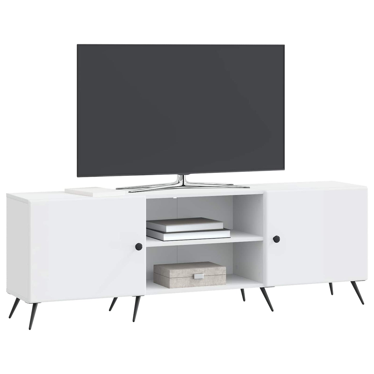 vidaXL Ντουλάπι TV Λευκό 150 x 31 x 50 εκ. Επεξεργασμένο Ξύλο
