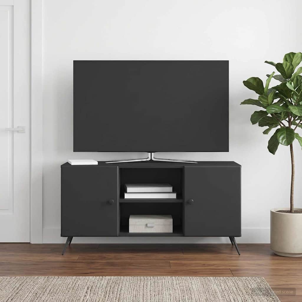 vidaXL Ντουλάπι TV 102 x 34,5 x 50 εκ. Μαύρο Επεξεργασμένο Ξύλο