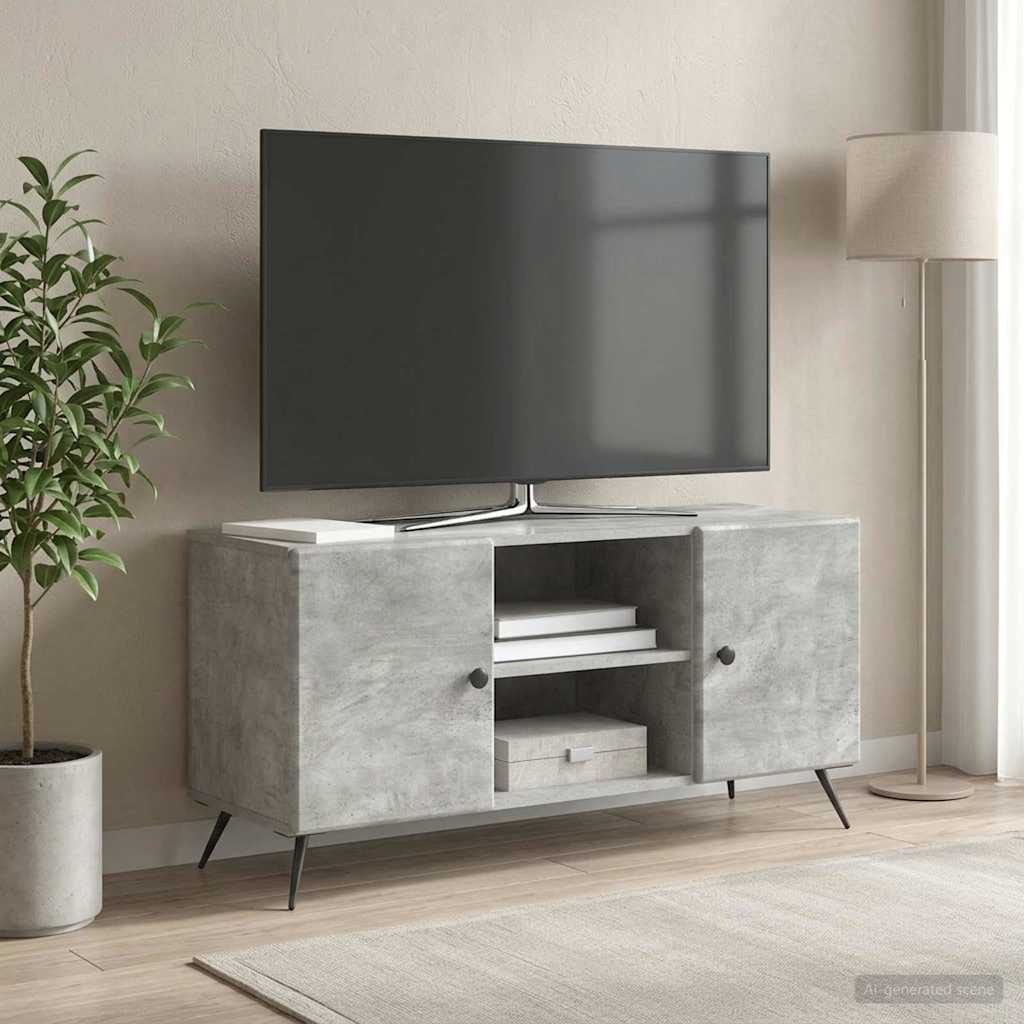 vidaXL Ντουλάπι TV 102 x 34,5 x 50 εκ. Γκρι Σκυροδέματος