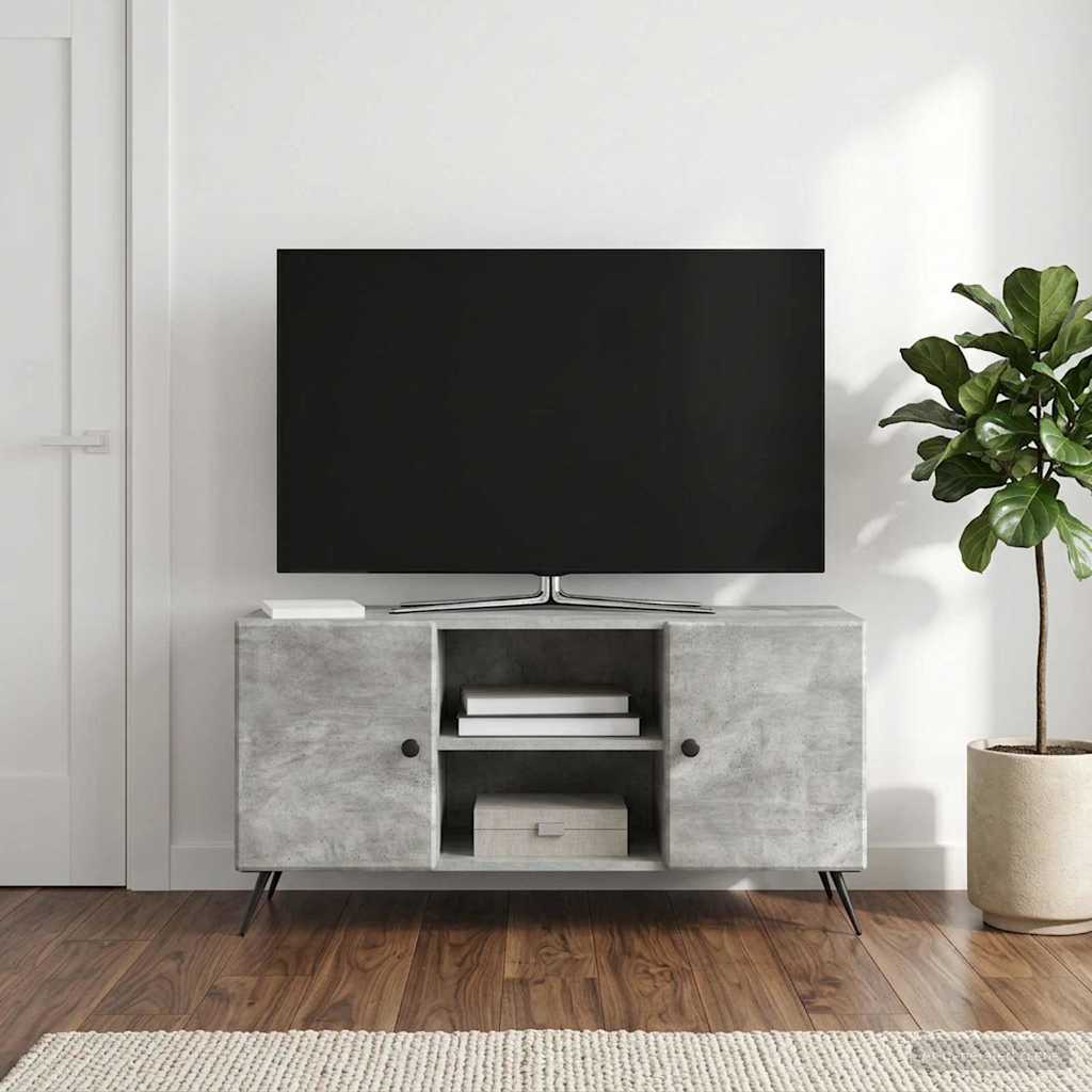 vidaXL Ντουλάπι TV 102 x 34,5 x 50 εκ. Γκρι Σκυροδέματος