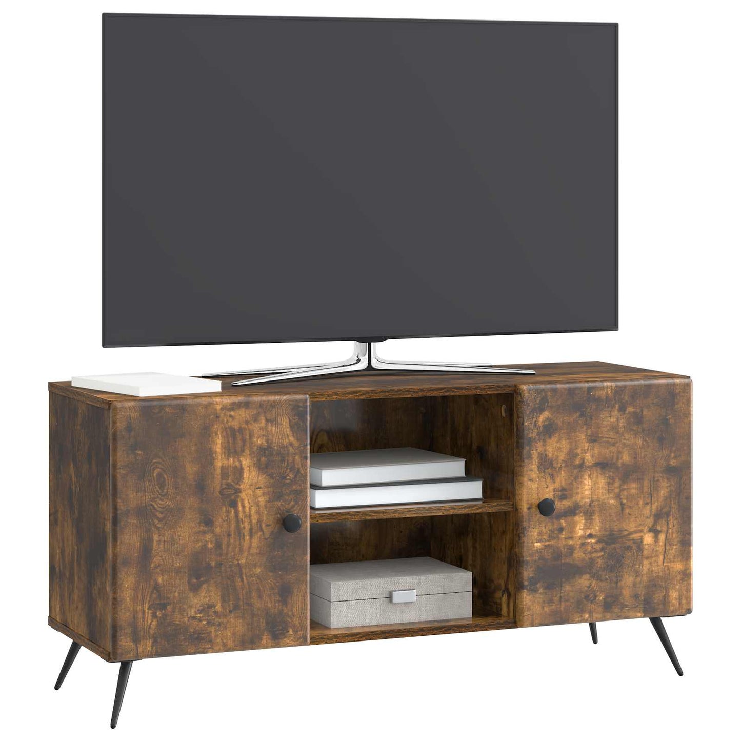 vidaXL Ντουλάπι TV 102 x 34,5 x 50 εκ. Καπνισμένο Ξύλο Δρυός