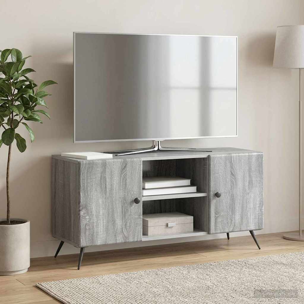 vidaXL Ντουλάπι TV 102 x 34,5 x 50 εκ. Γκρι Sonoma Επεξεργασμένο Ξύλο
