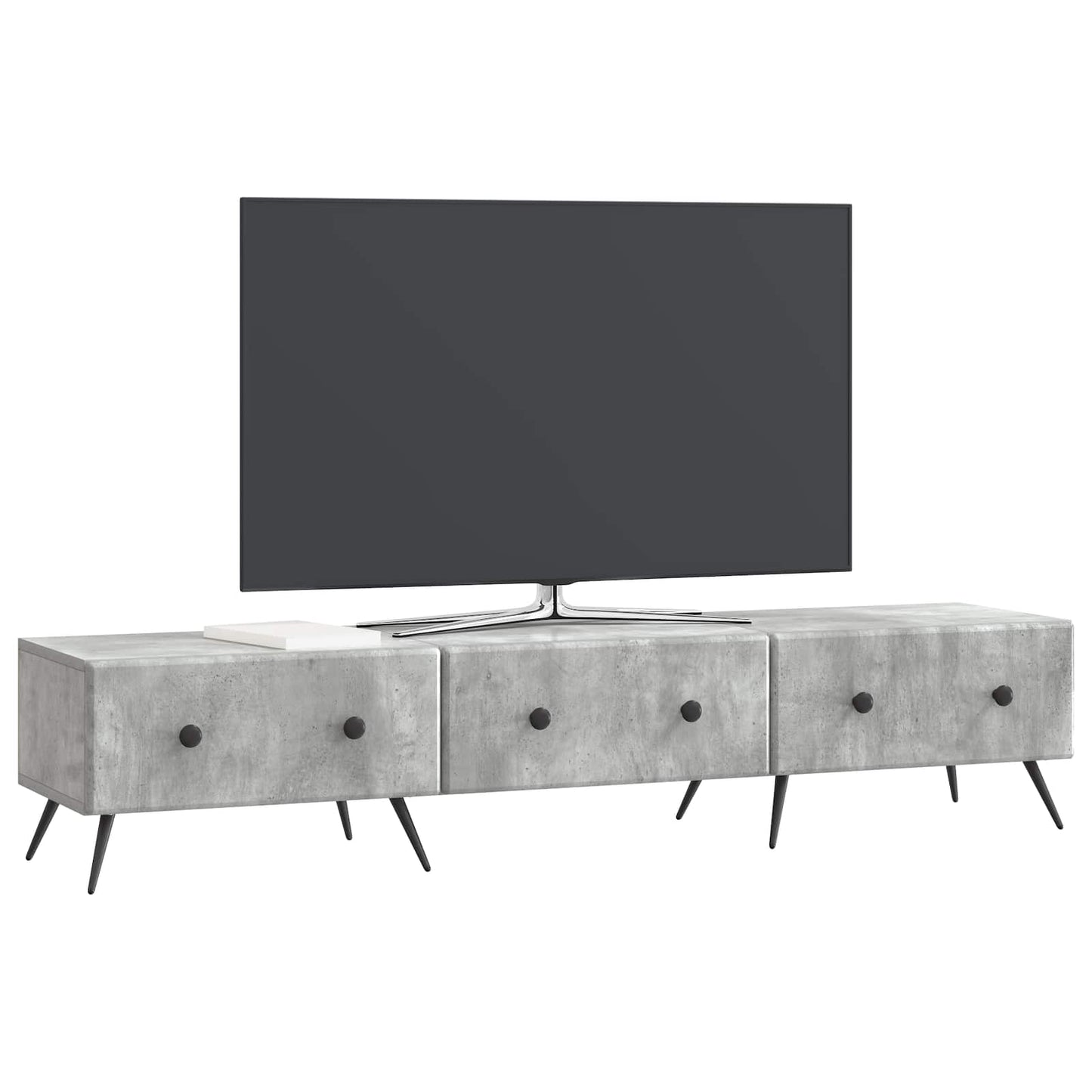 vidaXL Ντουλάπι TV με συρτάρι Γκρι Σκυροδέματος 147 x 34,5 x 30 εκ