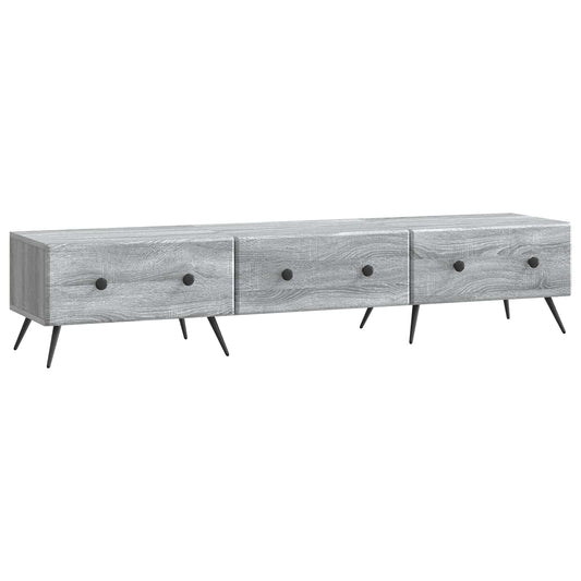 vidaXL Ντουλάπι TV Γκρι Sonoma 147 x 34,5 x 30 εκ Επεξεργασμένο Ξύλο