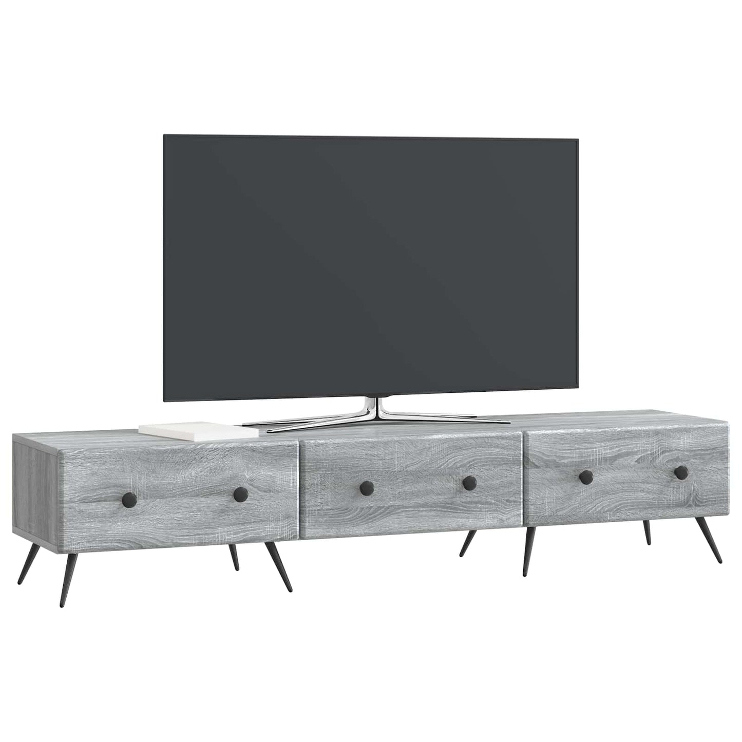 vidaXL Ντουλάπι TV Γκρι Sonoma 147 x 34,5 x 30 εκ Επεξεργασμένο Ξύλο