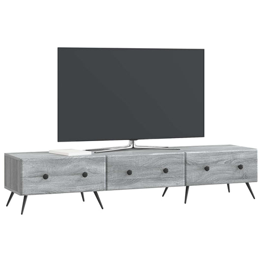vidaXL Ντουλάπι TV Γκρι Sonoma 147 x 34,5 x 30 εκ Επεξεργασμένο Ξύλο