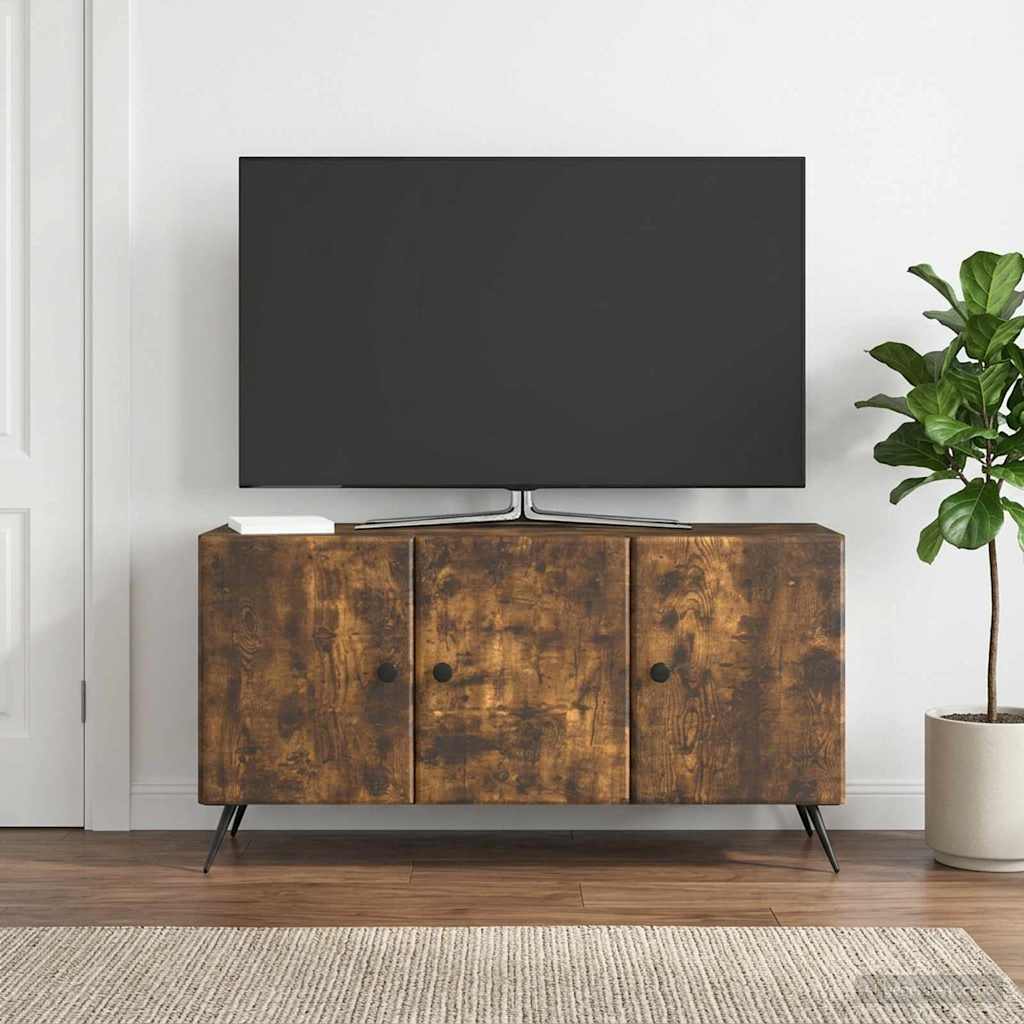 vidaXL Ντουλάπι TV Καπνισμένο Ξύλο Δρυός 99 x 34,5 x 50 εκ.