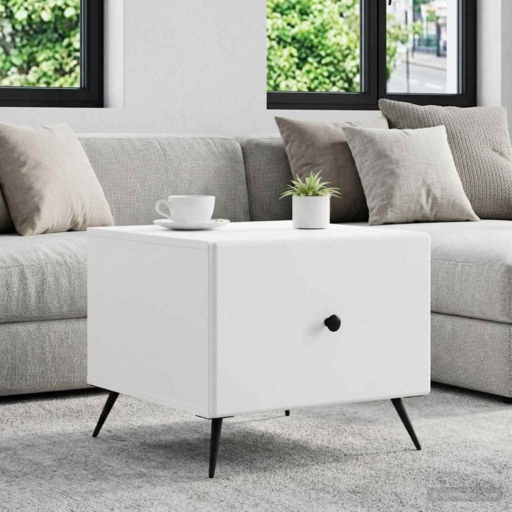 vidaXL Τραπεζάκι σαλονιού Λευκό 49 x 50 x 40 εκ Επεξεργασμένο Ξύλο