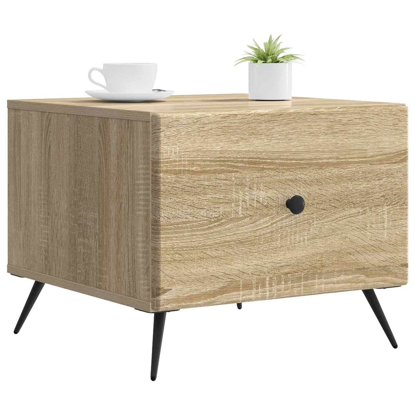 vidaXL Τραπεζάκι σαλονιού με συρτάρι Sonoma Δρυς 49 x 50 x 40 εκ