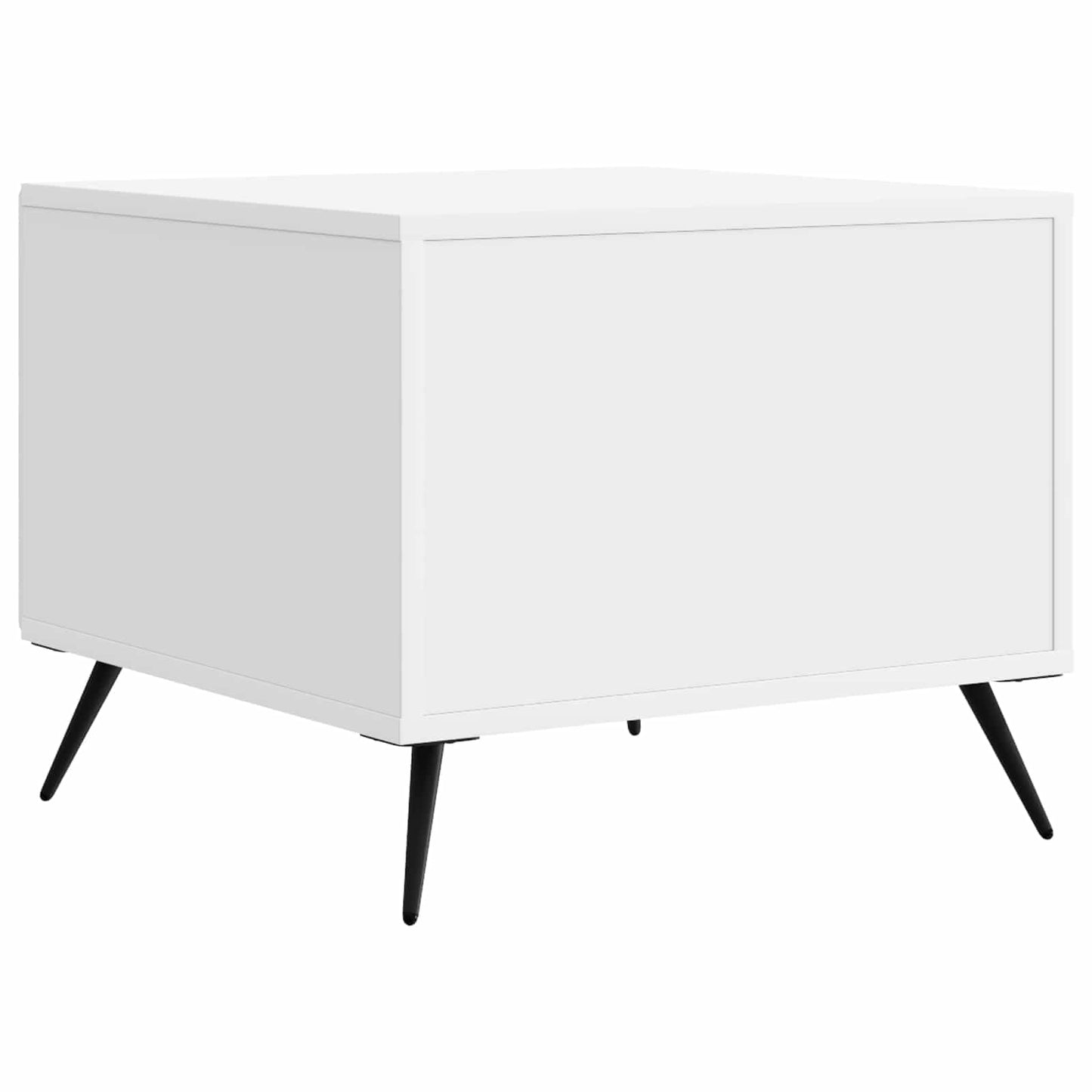 vidaXL Τραπεζάκι σαλονιού με συρτάρι Γυαλιστερό Λευκό 49 x 50 x 40 εκ
