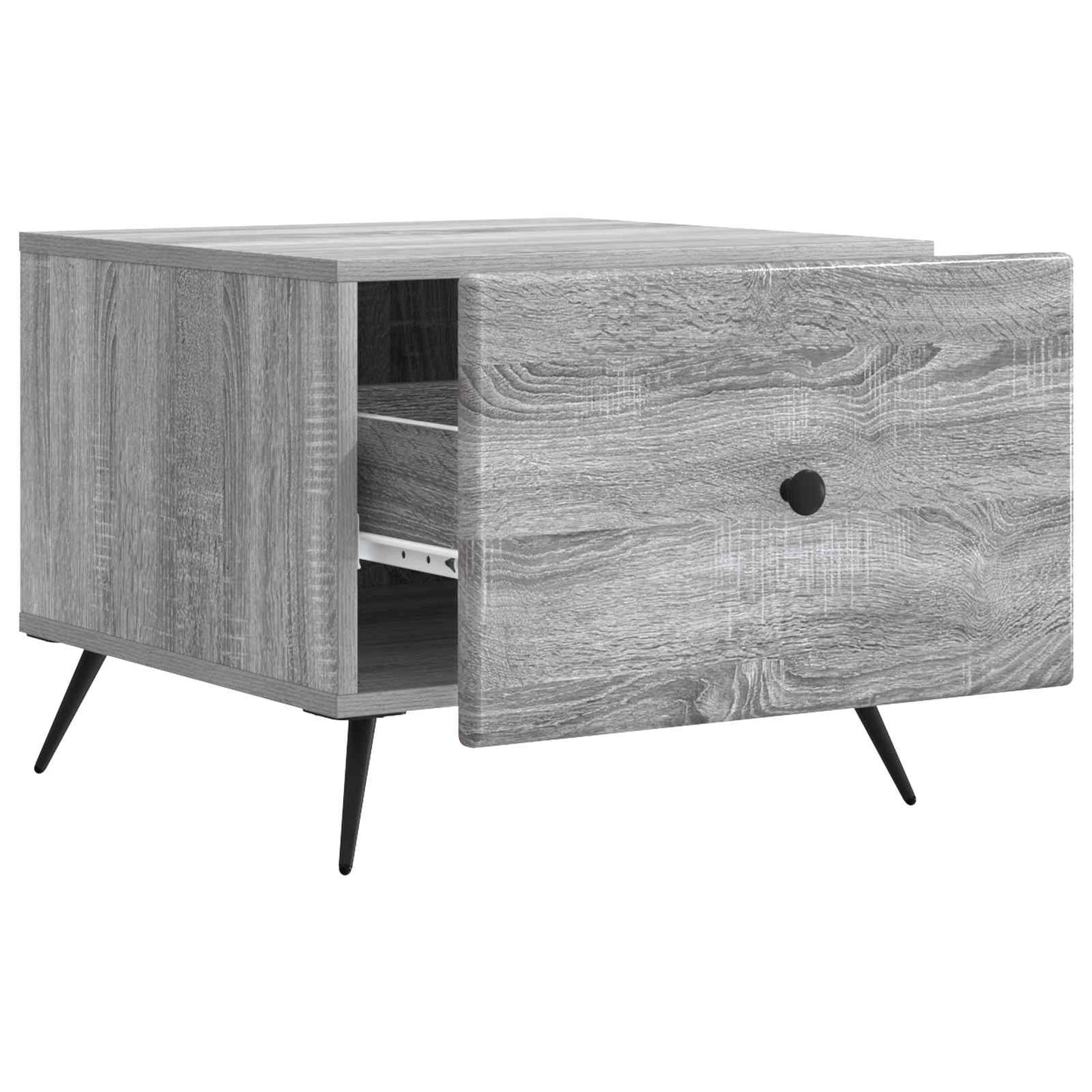 vidaXL Τραπεζάκι σαλονιού με συρτάρι Γκρι Sonoma 49 x 50 x 40 εκ