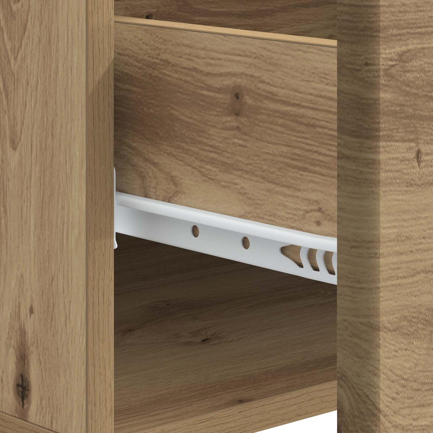 vidaXL Τραπεζάκι σαλονιού με συρτάρι Artisan Δρυς 49 x 50 x 40 εκ