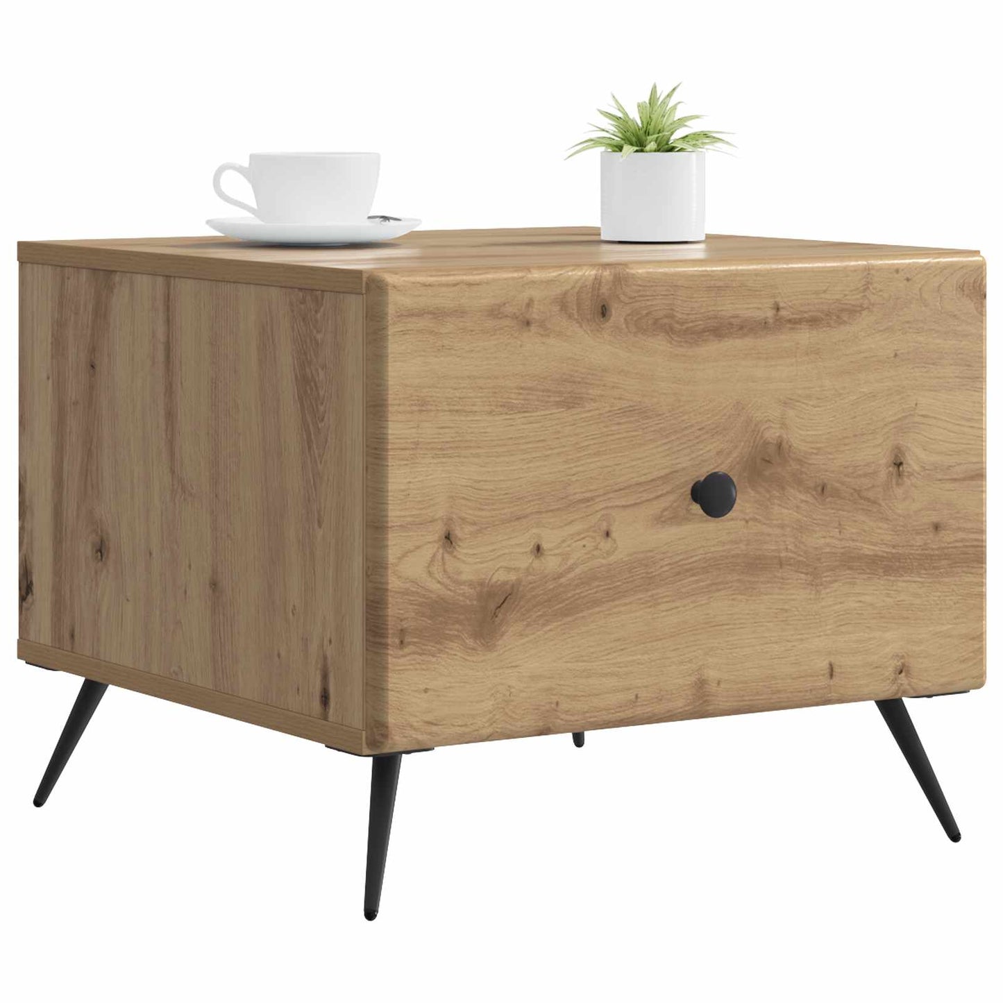 vidaXL Τραπεζάκι σαλονιού με συρτάρι Artisan Δρυς 49 x 50 x 40 εκ