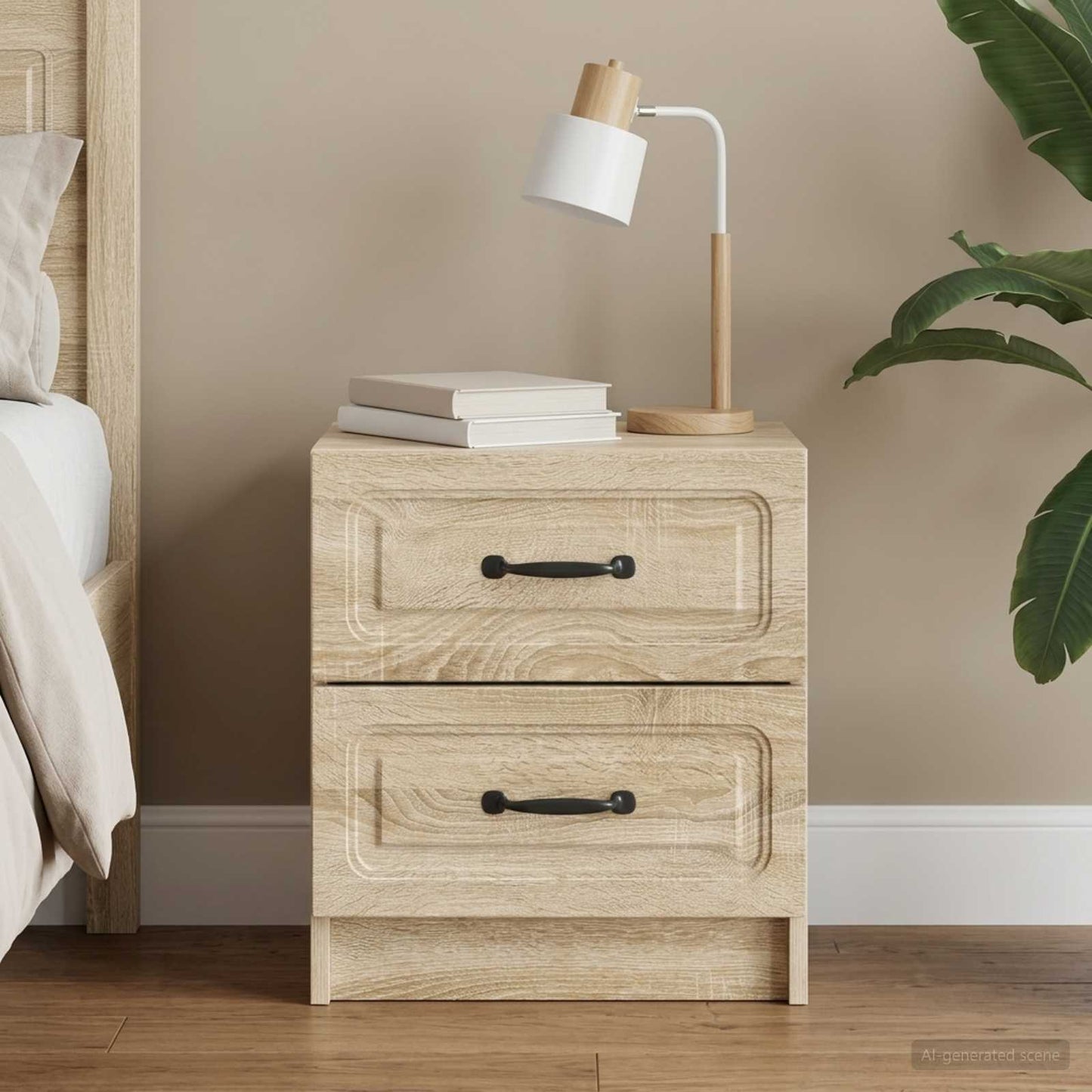 vidaXL Κομοδίνο Sonoma Δρυς 43 x 34,5 x 44,5 εκ Επεξεργασμένο Ξύλο