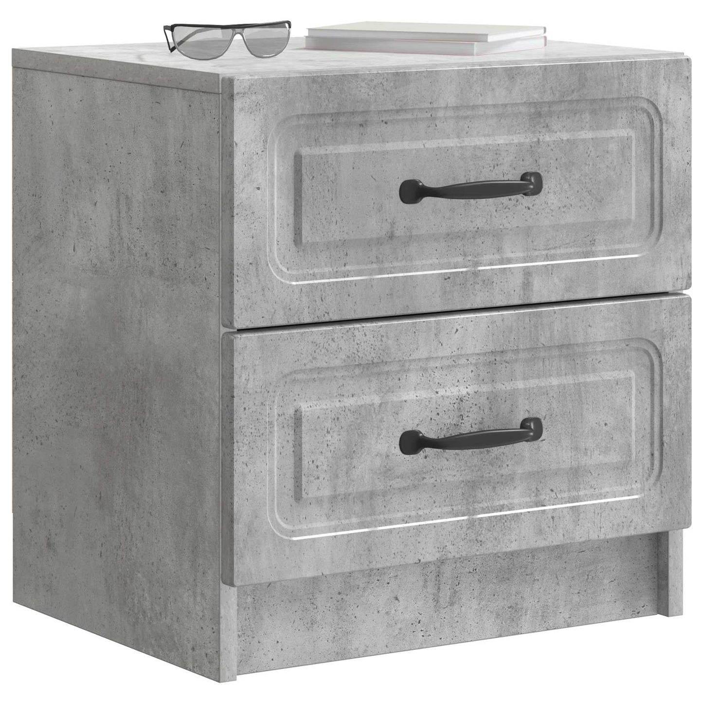 vidaXL Κομοδίνο 2 τεμ. Γκρι Σκυροδέματος 43 x 34,5 x 44,5 εκ