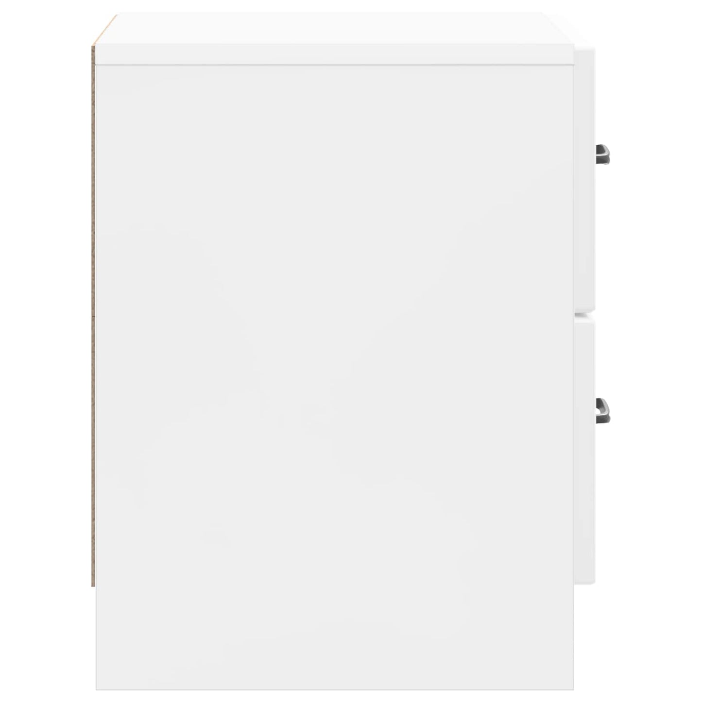 vidaXL Κομοδίνο με συρτάρι Γυαλιστερό Λευκό 43 x 34,5 x 44,5 εκ
