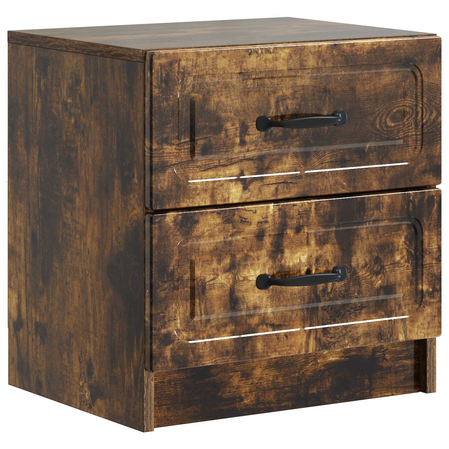 vidaXL Κομοδίνο 2 τμχ. Καπνισμένο Ξύλο Δρυός 43 x 34,5 x 44,5 εκ