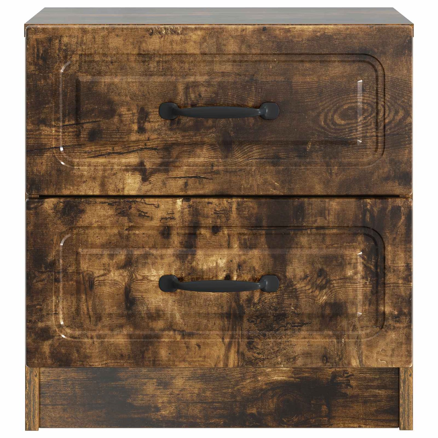 vidaXL Κομοδίνο 2 τμχ. Καπνισμένο Ξύλο Δρυός 43 x 34,5 x 44,5 εκ