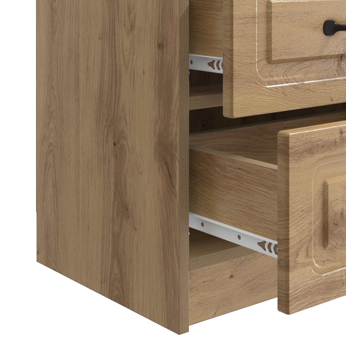 vidaXL Κομοδίνο Artisan Δρυς 43 x 34,5 x 44,5 εκ Επεξεργασμένο Ξύλο