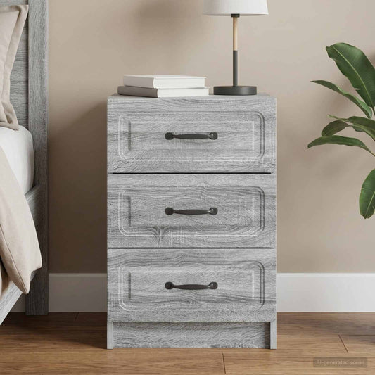 vidaXL Κομοδίνο Γκρι Sonoma 43 x 41 x 63,5 εκ. Επεξεργασμένο Ξύλο